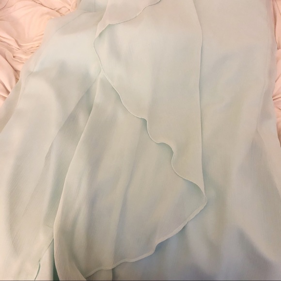 David’s Bridal Mint chiffon dress - Picture 5 of 6